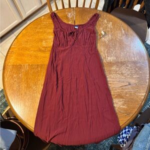 Burgundy Sleeveless Dress